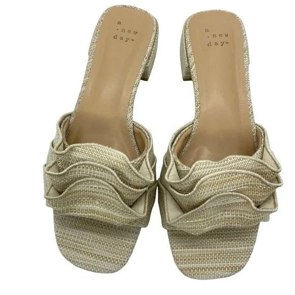 A New Day Lyta Raffia Ruffle Sandals - Picture 2 of 10